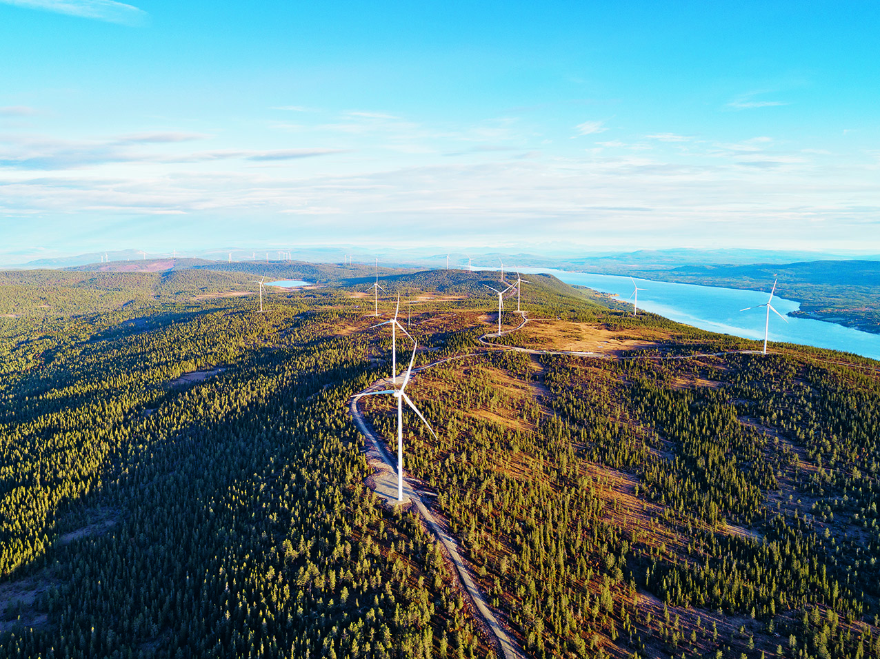 Raskiftet wind farm (112 MW) in Norway. Photo: Joakim Lagercrantz